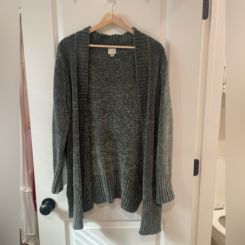 Olive green cardigan